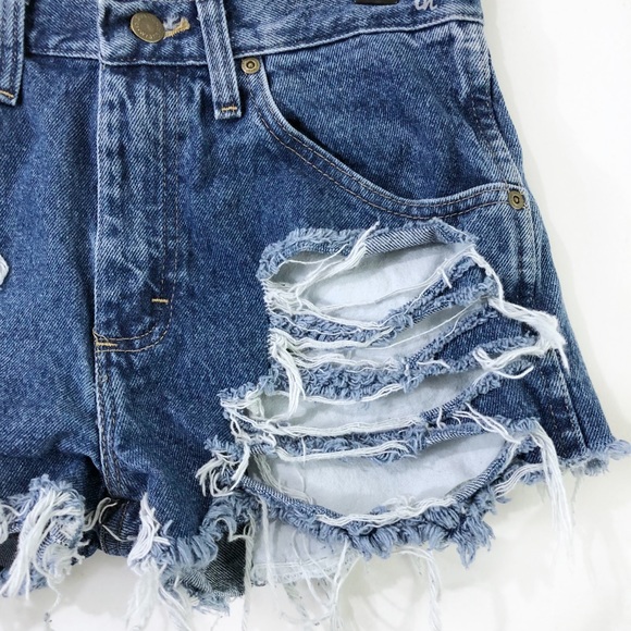 Womens Vintage Distressed Jean Shorts, Sexy Shorts - Picture 2 of 6